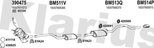 Klarius 060548U - Система выпуска ОГ avtokuzovplus.com.ua