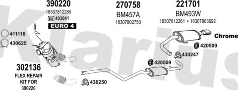 Klarius 060550E - Система випуску ОГ autocars.com.ua