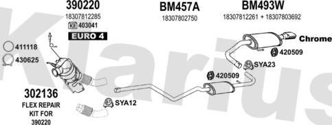 Klarius 060550U - Система випуску ОГ autocars.com.ua