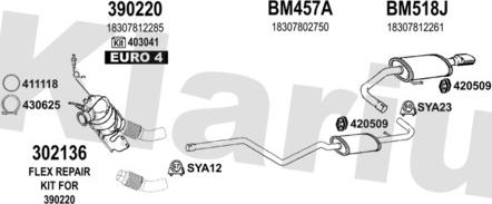 Klarius 060552U - Система випуску ОГ autocars.com.ua