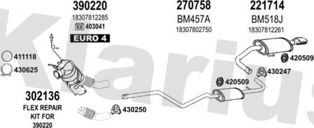 Klarius 060553E - Система випуску ОГ autocars.com.ua