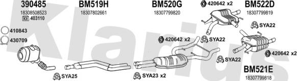 Klarius 060555U - Система випуску ОГ autocars.com.ua