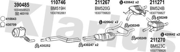 Klarius 060556E - Система випуску ОГ autocars.com.ua