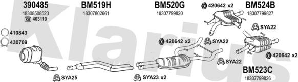 Klarius 060556U - Система випуску ОГ autocars.com.ua