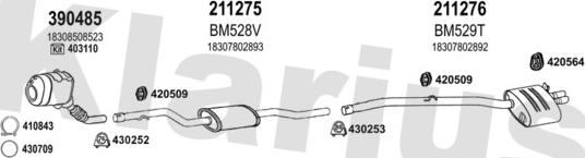 Klarius 060557E - Система випуску ОГ autocars.com.ua