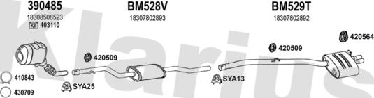 Klarius 060557U - Система випуску ОГ autocars.com.ua