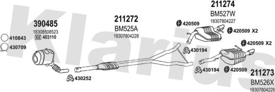 Klarius 060558E - Система випуску ОГ autocars.com.ua