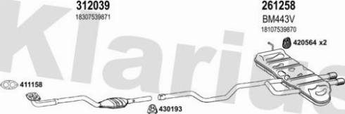 Klarius 060561E - Система випуску ОГ autocars.com.ua