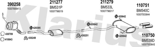 Klarius 060562E - Система випуску ОГ autocars.com.ua