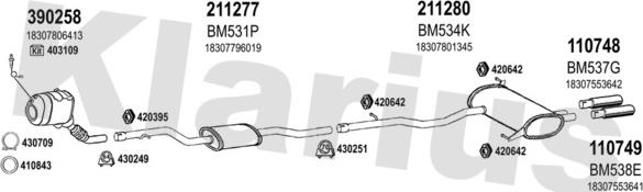 Klarius 060563E - Система випуску ОГ autocars.com.ua