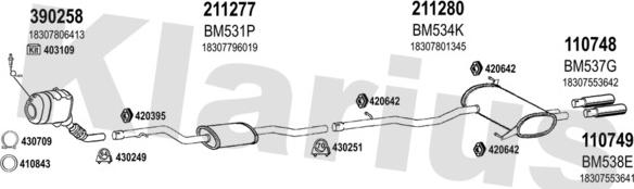 Klarius 060564E - Система випуску ОГ autocars.com.ua