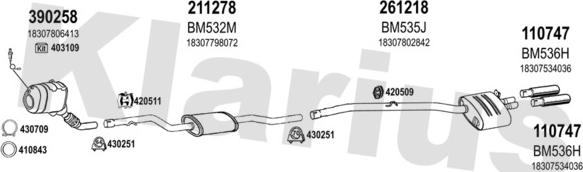 Klarius 060565E - Система випуску ОГ autocars.com.ua