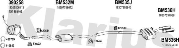 Klarius 060565U - Система випуску ОГ autocars.com.ua