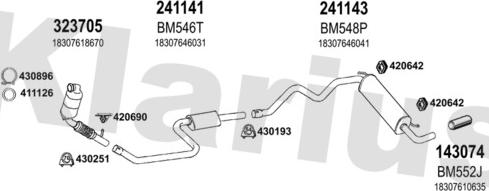 Klarius 060571E - Система випуску ОГ autocars.com.ua