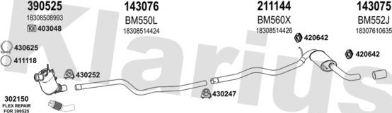 Klarius 060581E - Система випуску ОГ autocars.com.ua