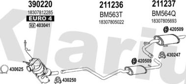 Klarius 060583E - Система выпуска ОГ avtokuzovplus.com.ua