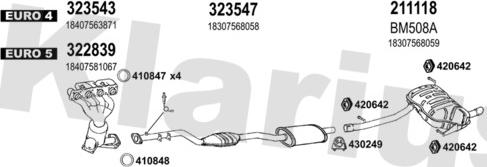 Klarius 060590E - Система випуску ОГ autocars.com.ua