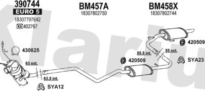 Klarius 060596U - Система випуску ОГ autocars.com.ua