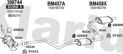 Klarius 060597U - Система випуску ОГ autocars.com.ua