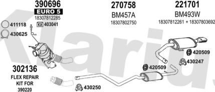 Klarius 060605E - Система випуску ОГ autocars.com.ua