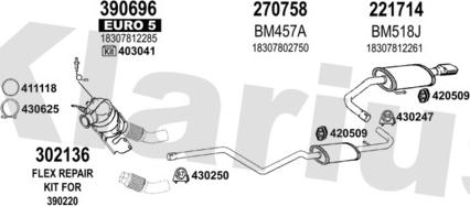 Klarius 060607E - Система випуску ОГ autocars.com.ua