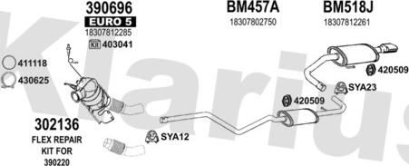Klarius 060607U - Система випуску ОГ autocars.com.ua
