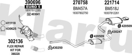 Klarius 060608E - Система випуску ОГ autocars.com.ua