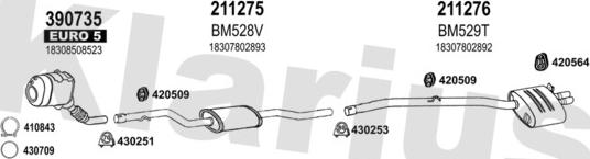 Klarius 060612E - Система випуску ОГ autocars.com.ua