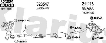 Klarius 060624E - Система випуску ОГ autocars.com.ua