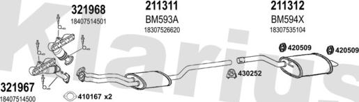 Klarius 060626E - Система випуску ОГ autocars.com.ua