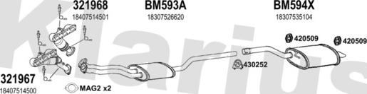 Klarius 060626U - Система випуску ОГ autocars.com.ua