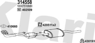 Klarius 060678E - Система випуску ОГ autocars.com.ua