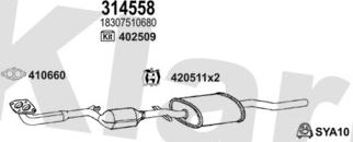 Klarius 060678U - Система випуску ОГ autocars.com.ua