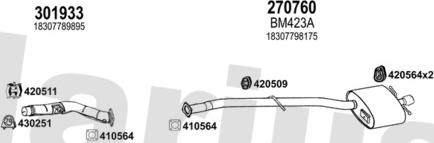 Klarius 060799E - Система випуску ОГ autocars.com.ua