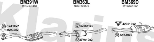 Klarius 060947U - Система випуску ОГ autocars.com.ua