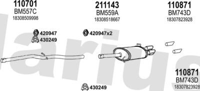 Klarius 060975E - Система випуску ОГ autocars.com.ua