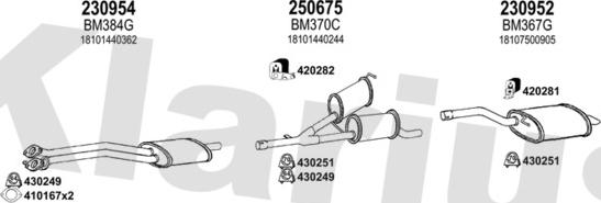 Klarius 061009E - Система випуску ОГ autocars.com.ua