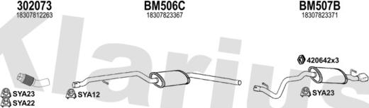 Klarius 061025U - Система випуску ОГ autocars.com.ua