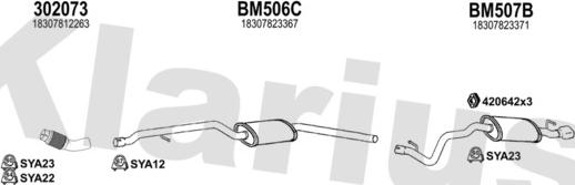 Klarius 061026U - Система випуску ОГ autocars.com.ua