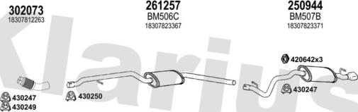 Klarius 061027E - Система випуску ОГ autocars.com.ua