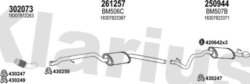 Klarius 061028E - Система випуску ОГ autocars.com.ua