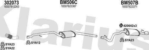 Klarius 061028U - Система випуску ОГ autocars.com.ua