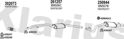 Klarius 061029E - Система випуску ОГ autocars.com.ua