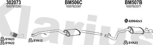 Klarius 061029U - Система випуску ОГ autocars.com.ua