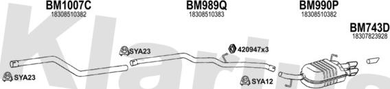 Klarius 061185U - Система випуску ОГ autocars.com.ua