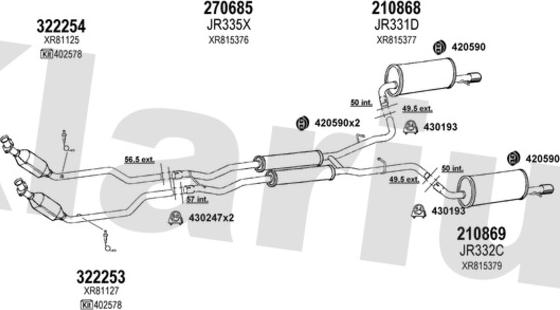 Klarius 080208E - Система випуску ОГ autocars.com.ua