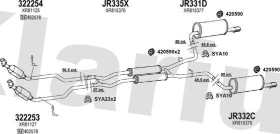 Klarius 080208U - Система випуску ОГ autocars.com.ua