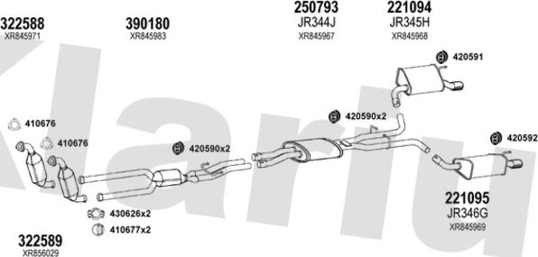 Klarius 080212E - Система випуску ОГ autocars.com.ua