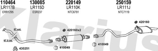 Klarius 090128E - Система випуску ОГ autocars.com.ua