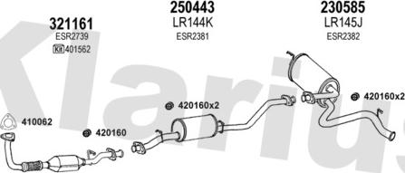 Klarius 090145E - Система випуску ОГ autocars.com.ua